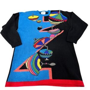 Carducci Womens Sweater L Dreiel Hanukkah Vtg 80's Holiday